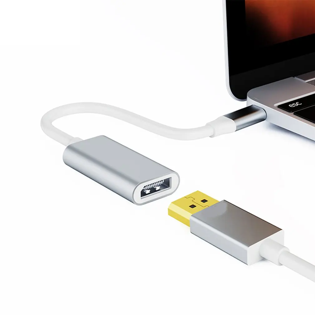 Type C to DP DisplayPort Adapter USB3.1 USB-C to Display Port Converter Video Cable Adaptor for Macbook