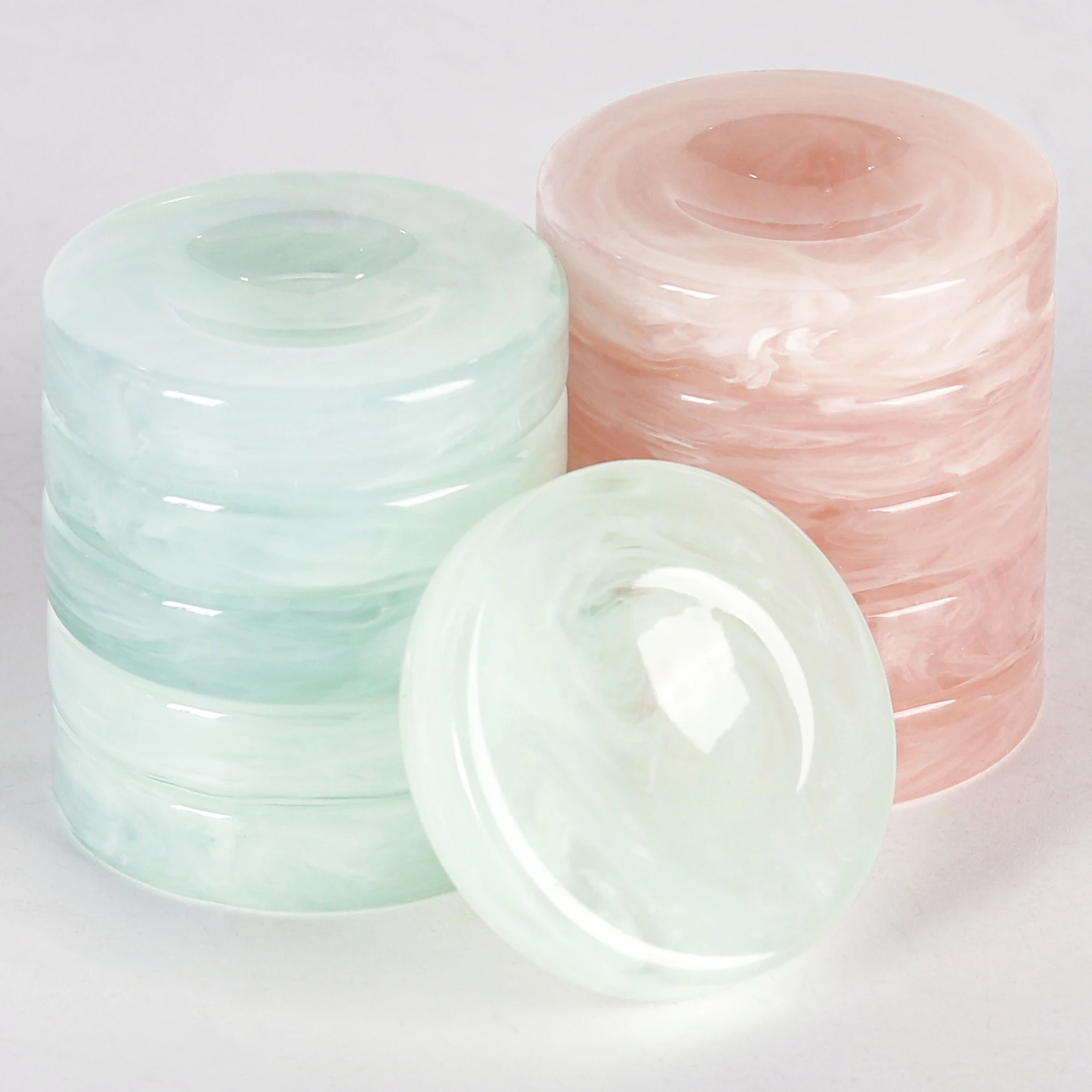 Пользовательские красочные розовые и зеленые шахматные нарды шашки фишки акриловые набор