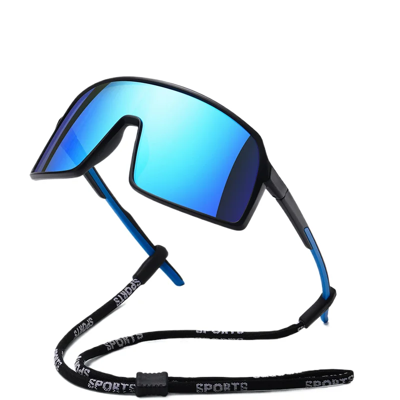 New TR90 Big Frame Sunglasses Unisex Trendy Polarizing Sports Sunglasses Multi-Colored Frames Lenses Cycling Featuring PC Tac
