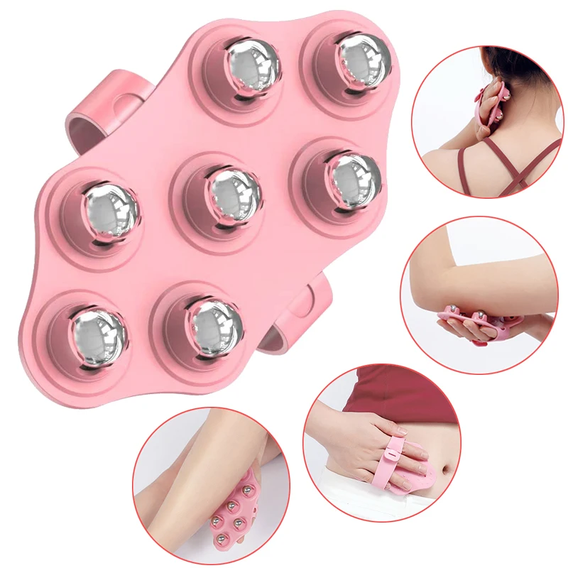 Roller Ball Body Massage Glove Anti Cellulite Muscle Pain Relief Massager Neck Back Shoulder Leg Massage Stovepipe Meridian Brus