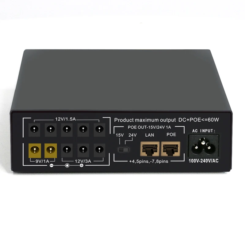 Заводская цена мини POE60W портативный мини-ИБП постоянного тока POE 12 В 3 А
