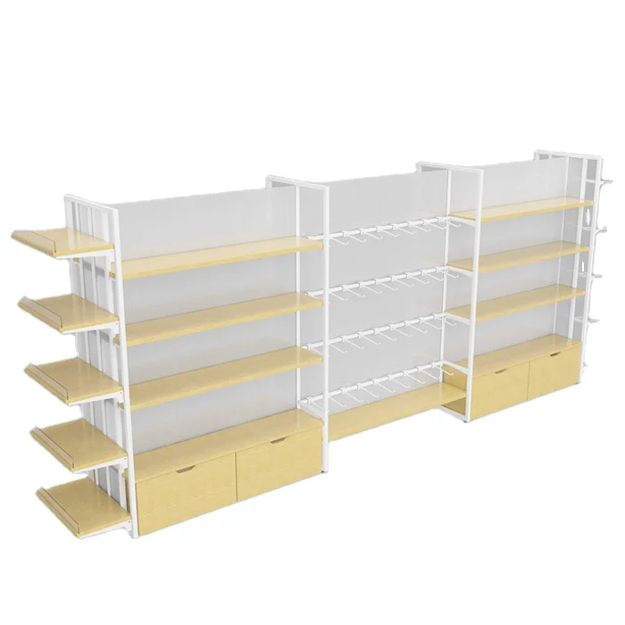 Выставочного зала коммерческого розничного деревянный металлический бутик шкаф полки дисплея