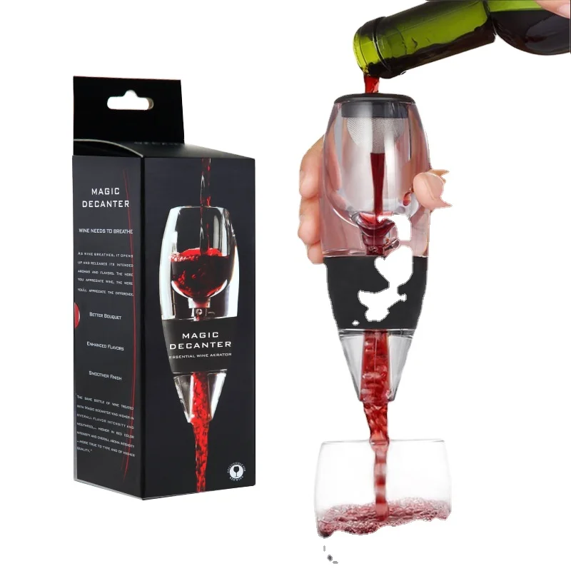 Wine Aerator pourer for Whiskey Silicone & Acrylic Magic Decanter