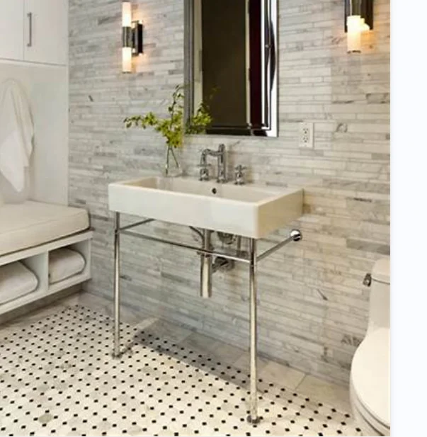 satin nickel metal sink leg solution aged nickle finish bathroom basin frame for minimalist house design idea