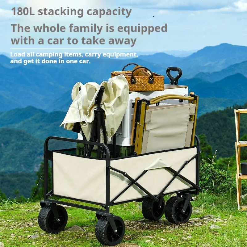 Outdoor Garden Beach Trolley folding Camping Cart Wagon Portable Shopping tour hand luggage Cart Trolleys
