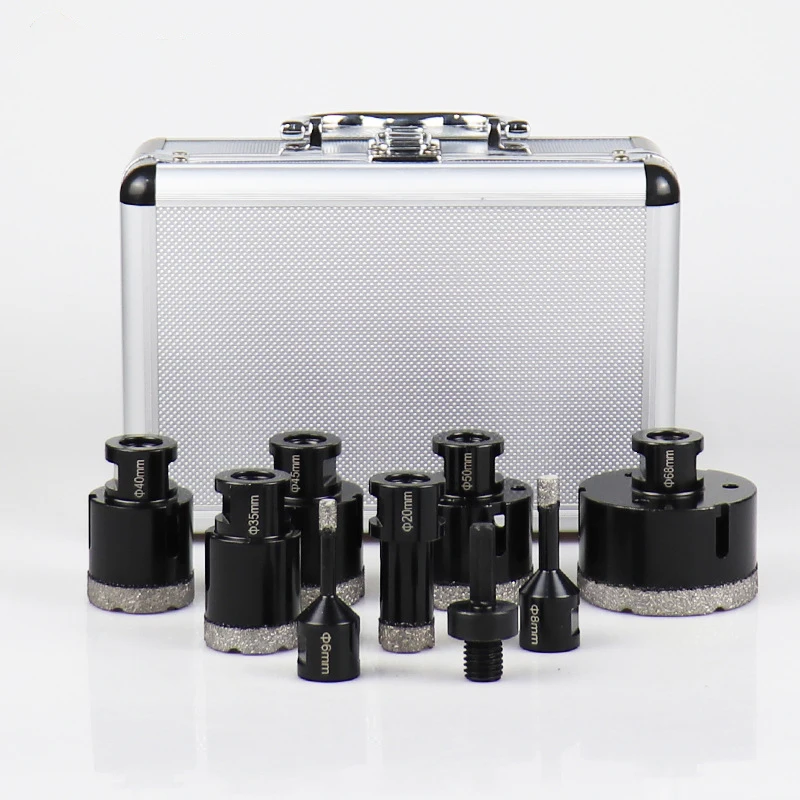 8PC 6-65mm M14 Sintering Core Bit Diamond Hole Saw Marble Granite Brick Tile Ceramic Concrete Crown Drill Bits For Angle grinder