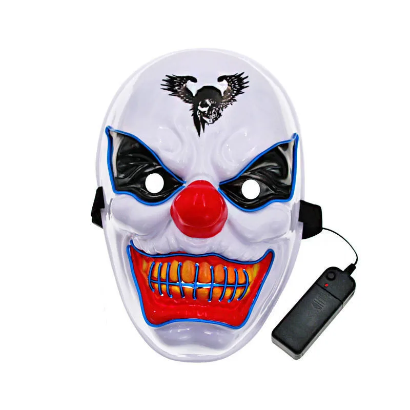 Halloween Luminous Mask Demon Kiss Clown Mask Halloween Trick LED scary props