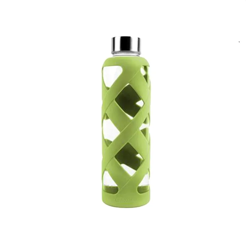 Alibaba Wholesale Silicone Sleeve Glass Water Bottle