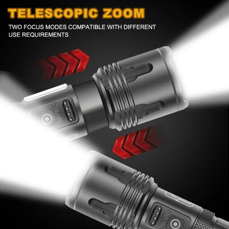 Тактический Taschenlampe COB фокус ночной охоты XPH70 XHP99 USB Перезаряжаемый фонарик 3000 люмен светодиодный для кемпинга