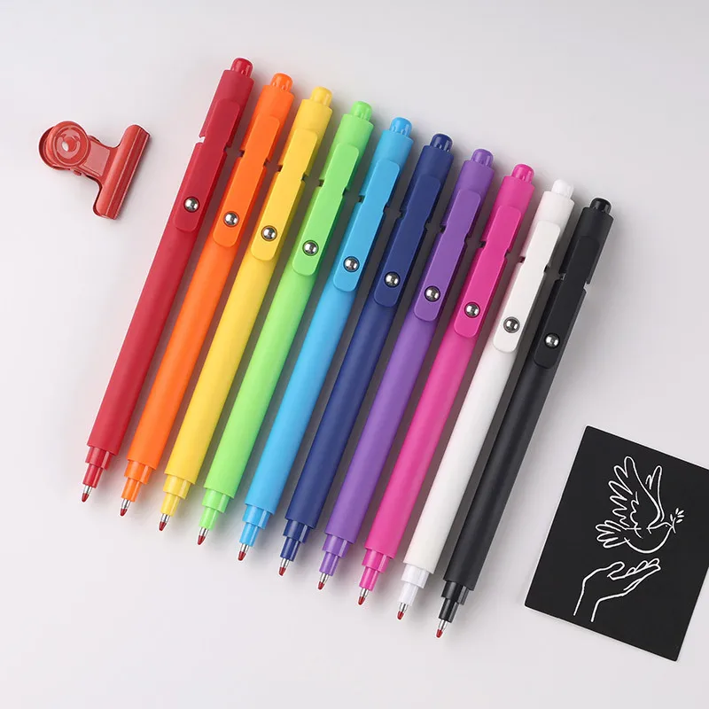 High quality Retractable Gel Pens 0.5mm Fine Point Quick Dry Neutral Pens Business gift signing pen with logo