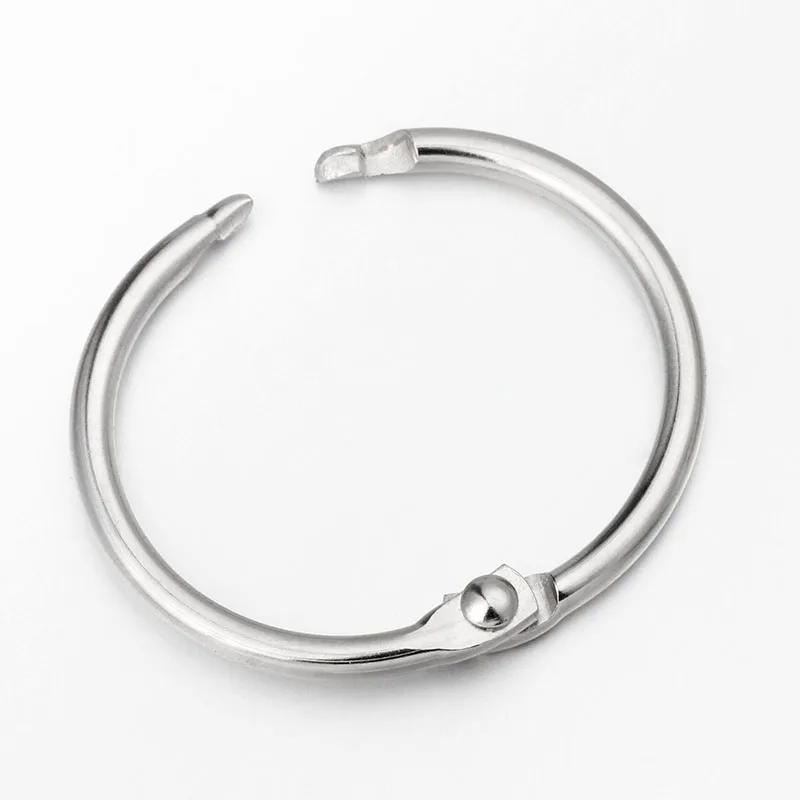 37mm Metal Nickel Plated Steel Loose Leaf Binder Rings for Book Card Office Paper Clips DIY Wholesale