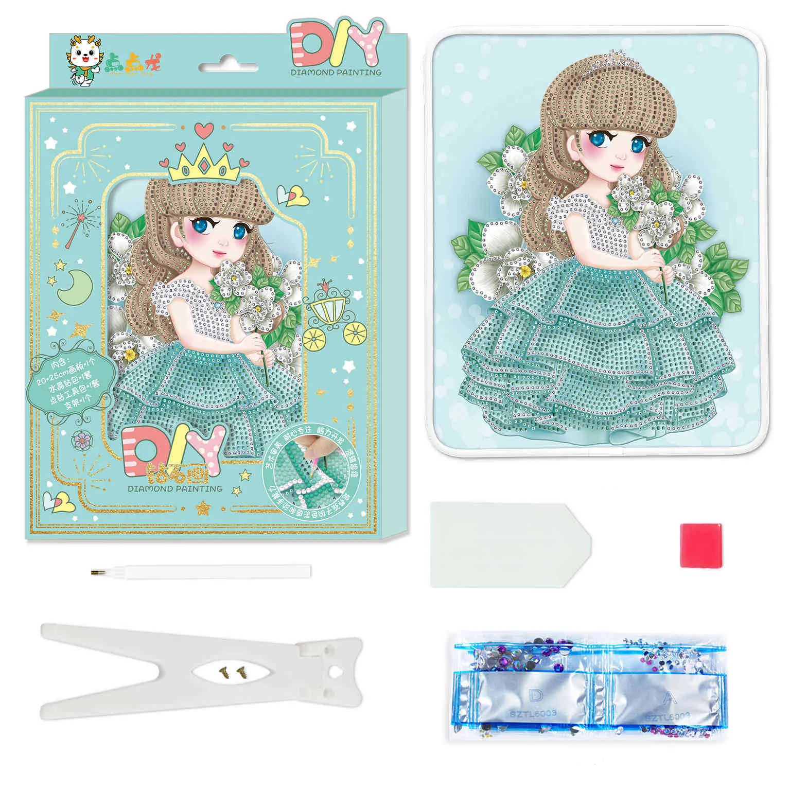 New 5D Crystal DIY Diamond Painting, Brick Stone Handmade DIY Educational Toy, Handmade Digital Diamond Dot Painting
