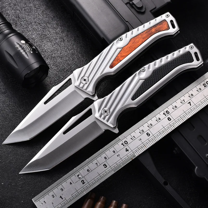 High hardness folding knife camping tactics outdoor knife self-defense Bowie outdoor folding knife