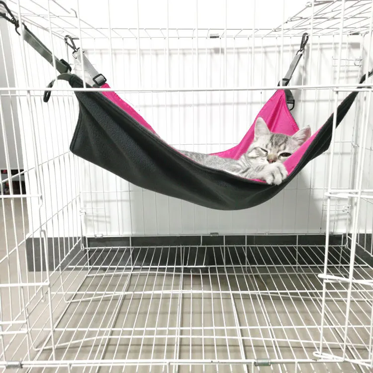 Pet Cage Adjustable Cat Bed Two Sides Comfortable Waterproof Resting Sleepy Pad Cats Small Dogs Rabbits Hanging