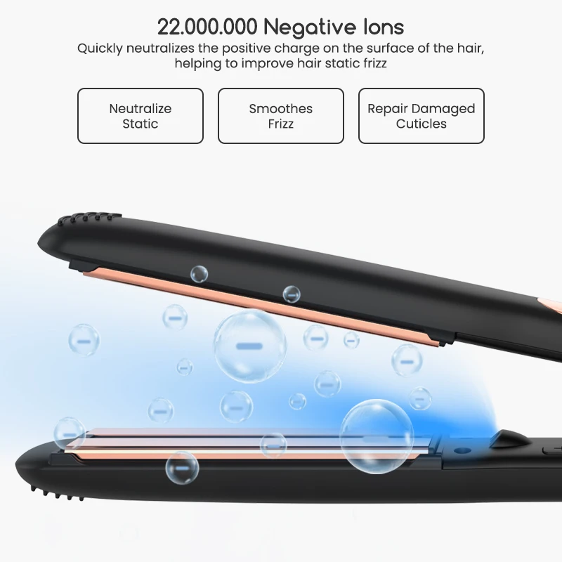 ceramic flat iron wholesale professional titanium plate hair straightener portable straightening private label with custom logo