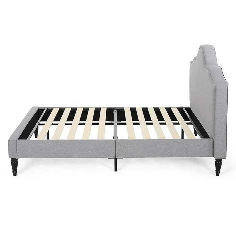 hot selling italian cheap family size french country cal king bed frame grey upholstered fabric full head antique wooden bed