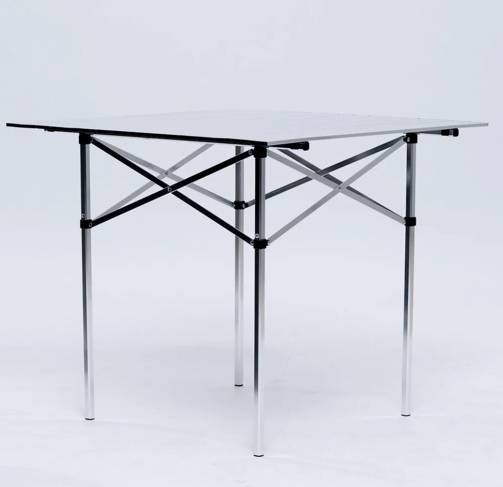 Easy Carrying Small Roll Up Portable Aluminium Folding Picnic Table For Camping