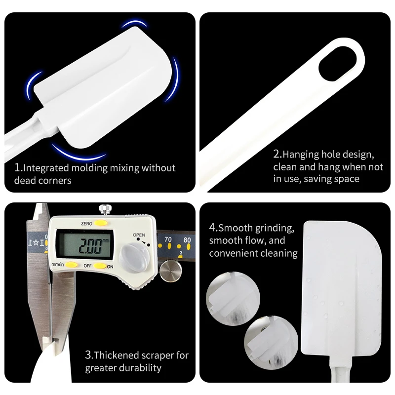 Kitchen Accessories Baking and Pastry Spatulas 43cm Ice Cream Spatula Non-Stick Silicone Dough Cake Scraper