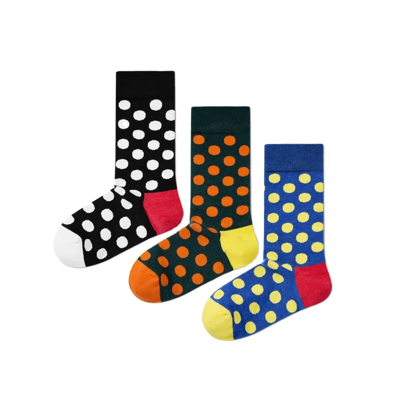 Bioserica Era Hot sell Anti bacterial custom logo colourful women cotton fashion cute dotted crew socks