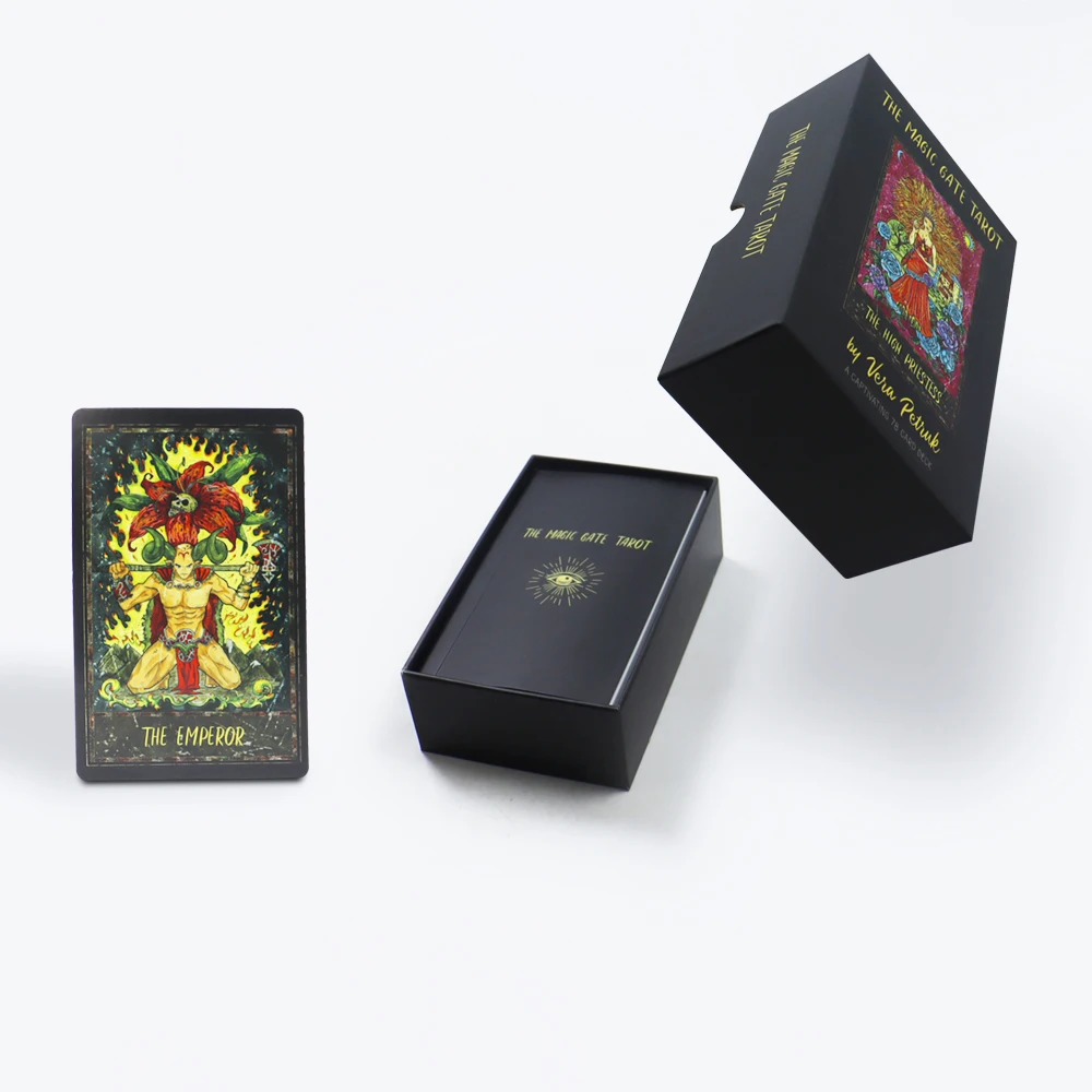 Best selling factory custom printing oracle gold foil deck high quality board game cards with rigid box