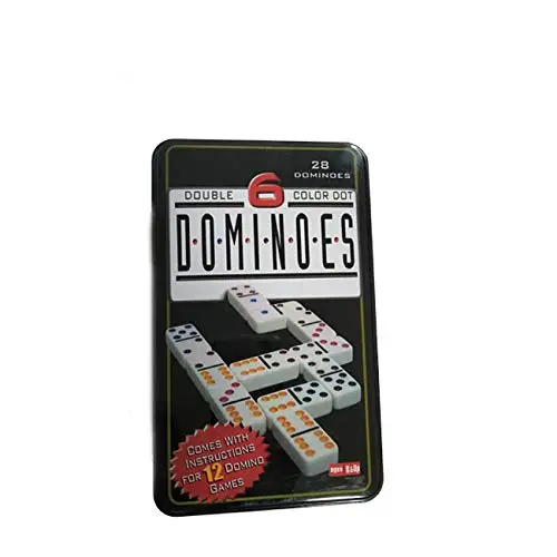 Professional custom plastic dominoes double 6 wholesale custom tin box