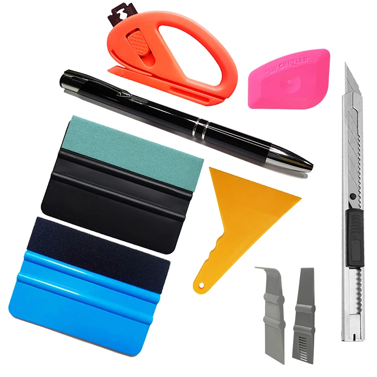 Wholesale Car  Felt Squeegee Vehicle Vinyl Wrap Set Tint Film Tools T14