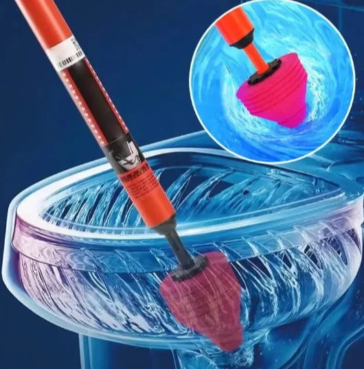 High Pressure Toilet Unblock One Shot Toilet Pipe Plunger Silicone Quickly Unblock Household Toilet Sewer Dredging Plunger