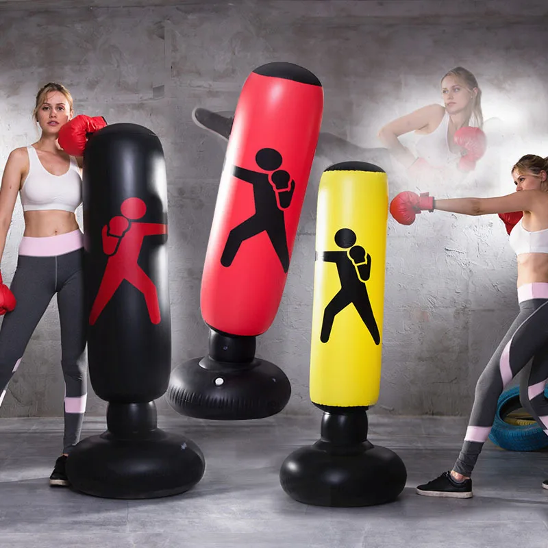 160Cm Free Standing Boxing Punching Bag With Red Gloves wholesale high quality boxing training water fille