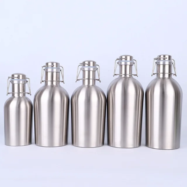 Многоразовая лазерная гравировка мини 1L 1.5L 2L 2.5L двойная одностенная пустая нержавеющая сталь металлическая пивная бочка с логотипом на заказ