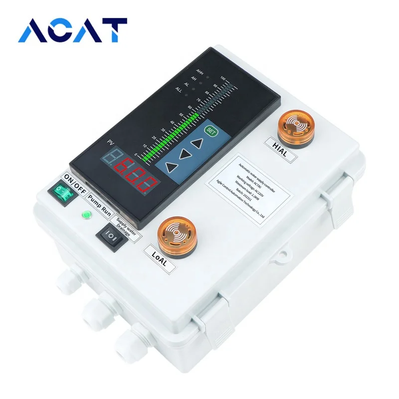 2.2KW AC220V Water Pump Automatic Water Supply Drainage Controller Liquid Level Sensor Transmitter Indicator Display with Alarm