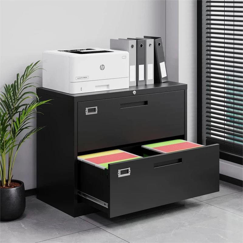 Fireproof Index Card Steel 2 Drawer Cabinet Metal A4 White Filing Cabinets For File Document