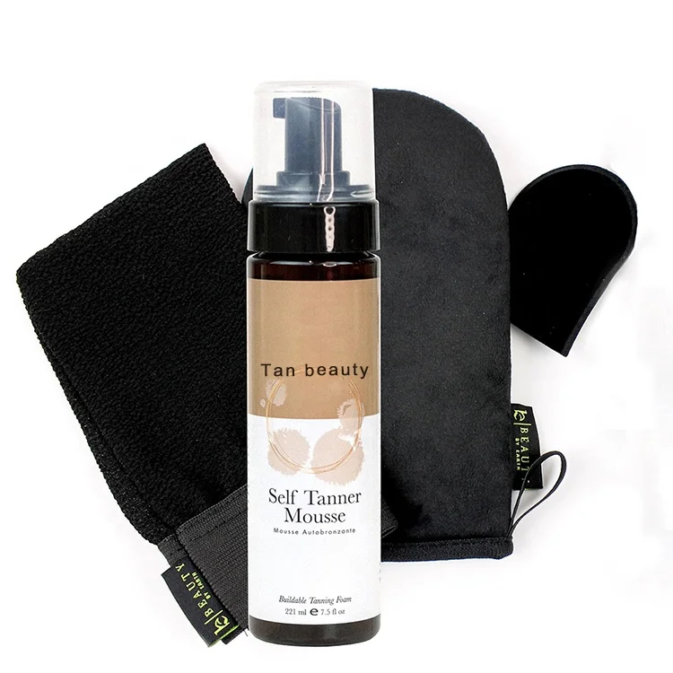 private label  Lightweight 100% Fake  Natural Self Tanning Active Mousse Dark fake tan