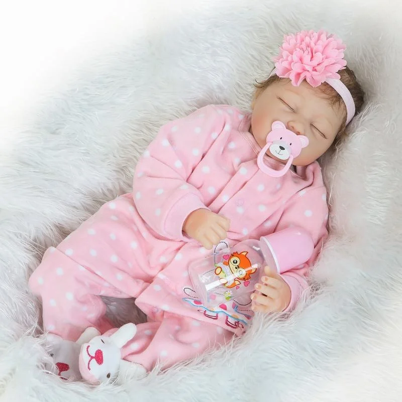 55cm lifelike newborn baby soft silicone cloth body real toddler doll toy vinyl realistic reborn dolls for sale