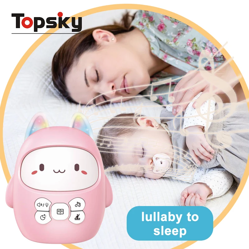 Cartoon Cat Intelligent Story Machine Kids Early Learning Educational Toys Story Machine  with Music Interactive Toys for Baby