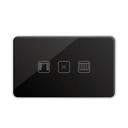 Tuya ZigBee Curtain Switch Glass Panel with Aluminum Frame
