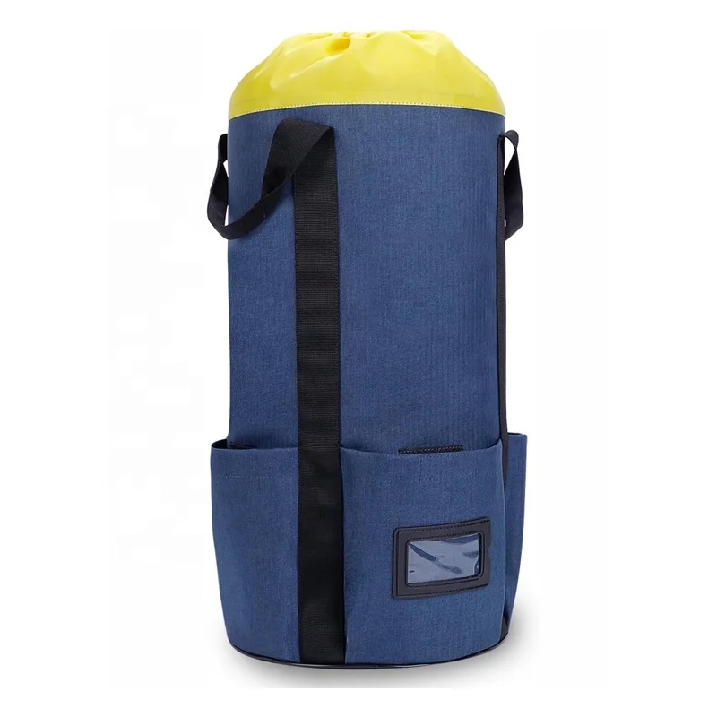 Custom Multi Side Pockets ID Window Durable Large Capacity Rock Climbing Rope Storage Bag