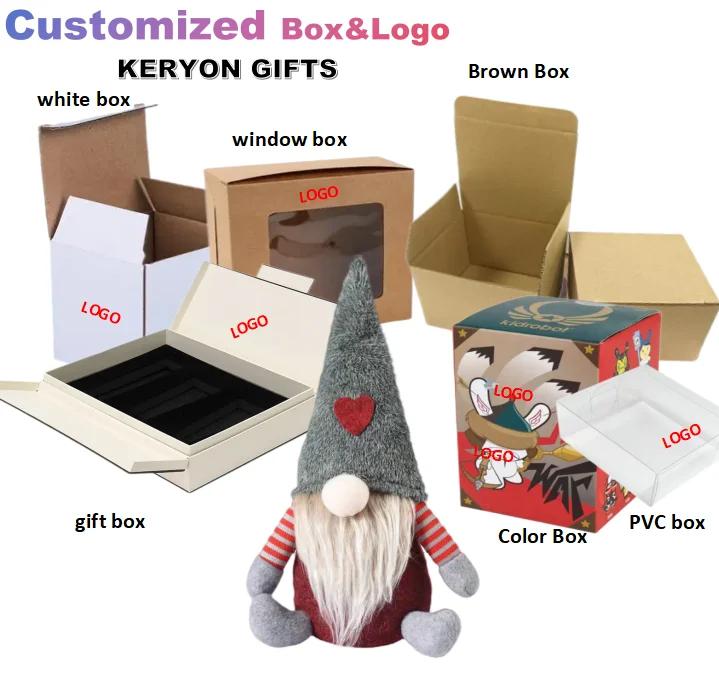 wholesale Gnome Christmas Ornaments home decor Gnomes Hat Christmas Gonks Gnomes Ornaments Red Gray christmas dwarf Elf Doll