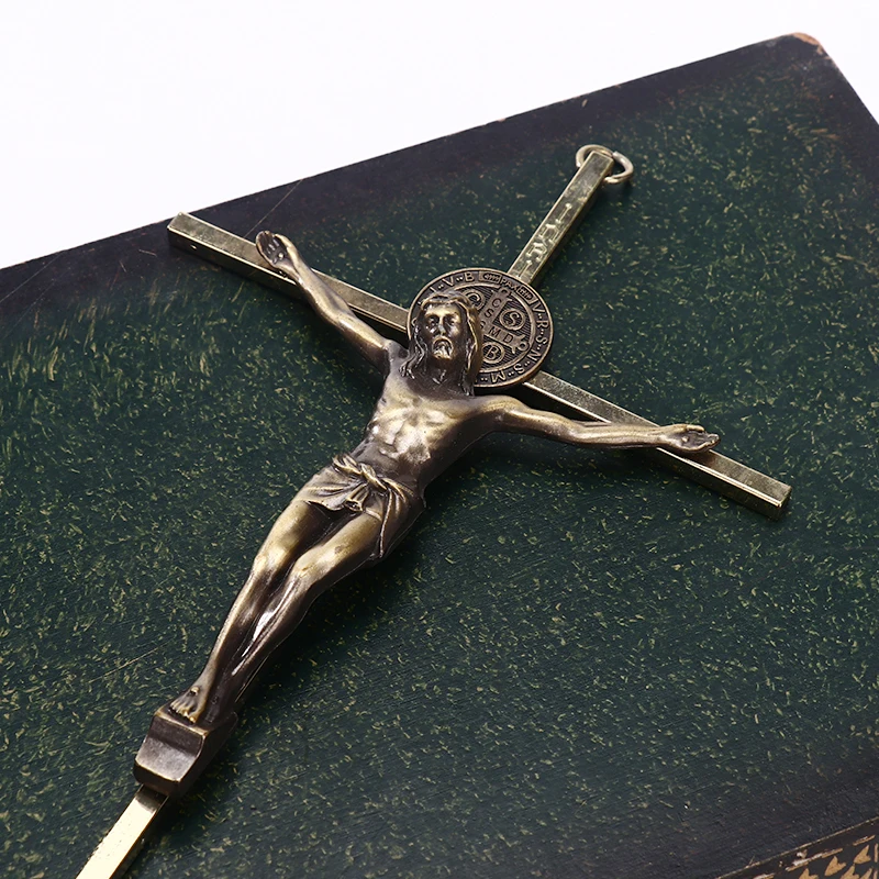 Jesus cross wall decor religious wall hangings metal Christ crucifix