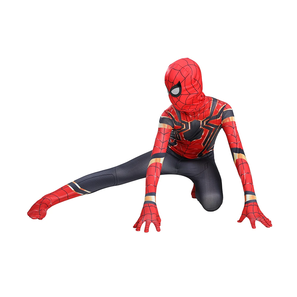 Костюм супергероя разных стилей черный и красный Человек-паук косплей костюмы для Хэллоуина Косплей