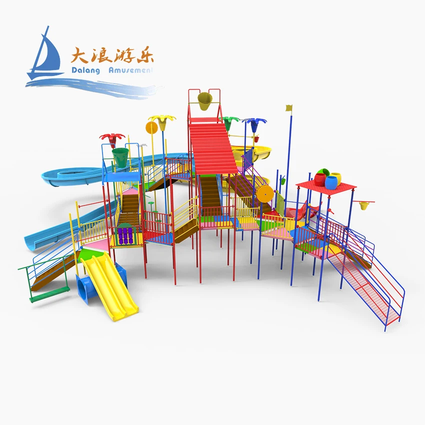 Dalang Factory Price Outdoor Playground Equipment For Amusement Park Water Rides Fiberglass Slide Long Lifetime Good Quality