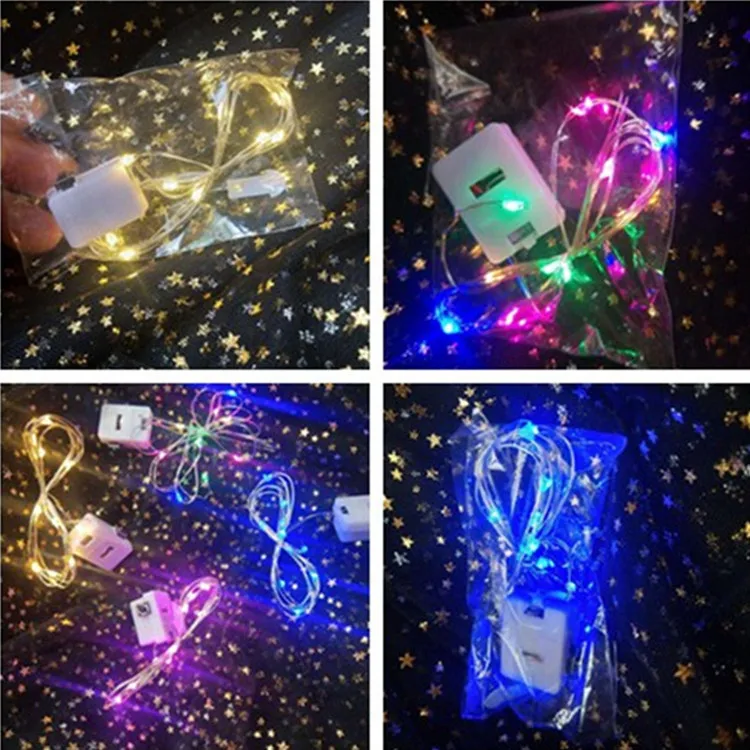 HDL605 Led Light String Three-function Flashing Light Handicraft Cake Decoration Small Square Battery Box Flower