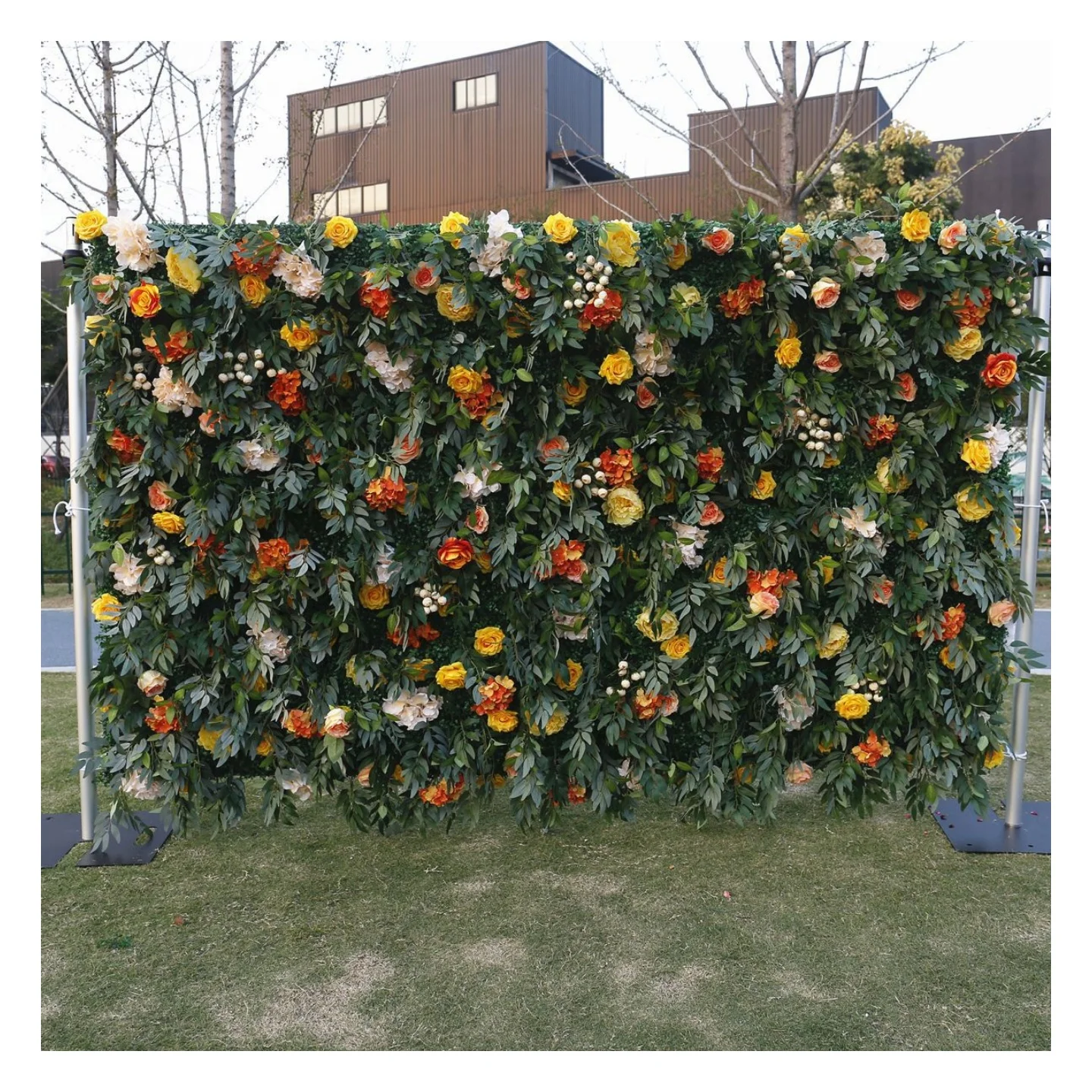 2024 новая индивидуальная тканевая Нижняя Цветочная стена фоновая стенка свадебная стойка зеленая