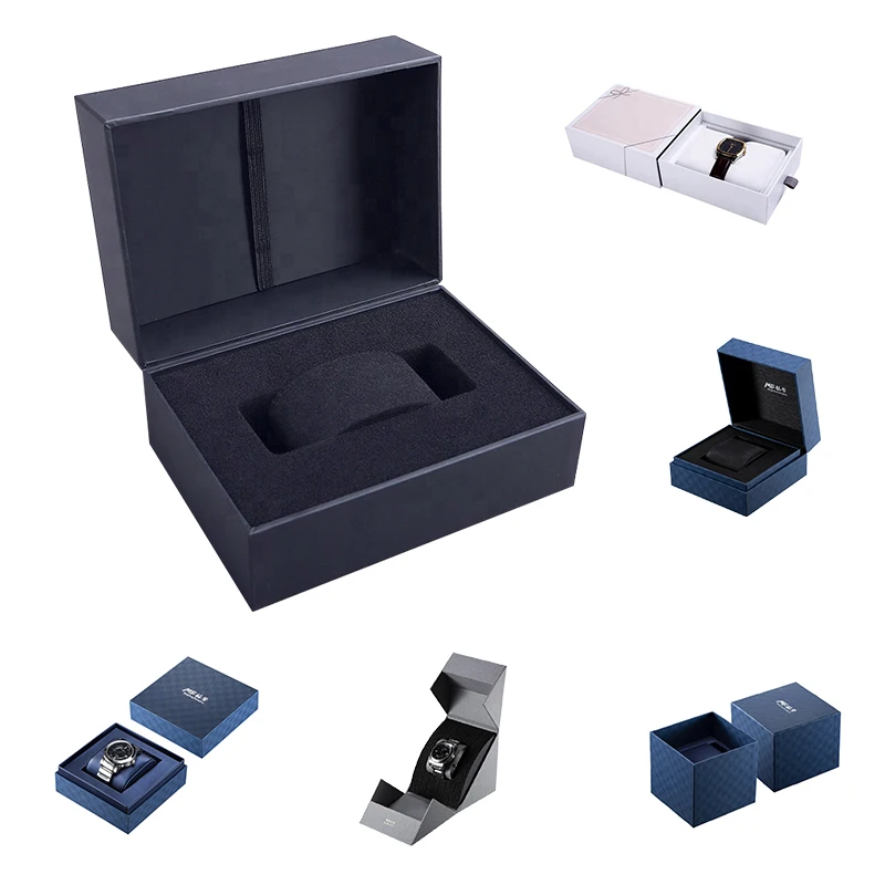 
2021New style OEM customizable watch boxes cases boxes for watches long paper watch box  (1600194058808)