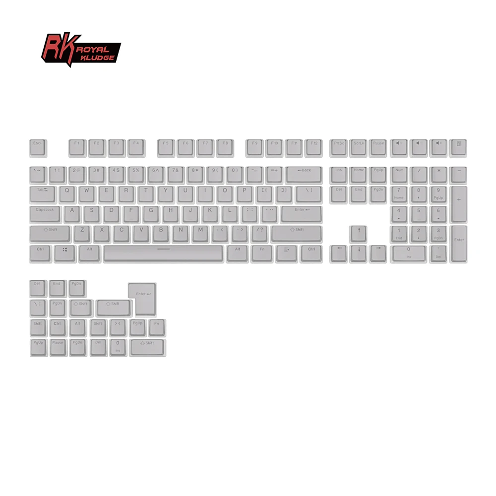 Royal Kludge RK xmi iso de typewriter mechanical keyboard blank oem espanol n iso keyboard keycaps abs pudding