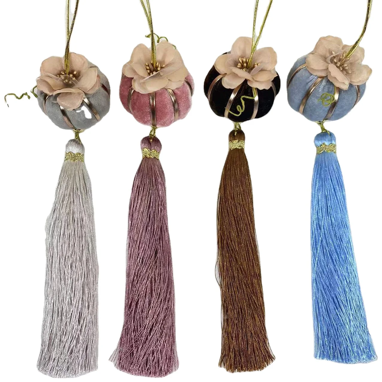 Promotion of high quality modern home Decoration pendant tassel pumpkin Christmas decorations