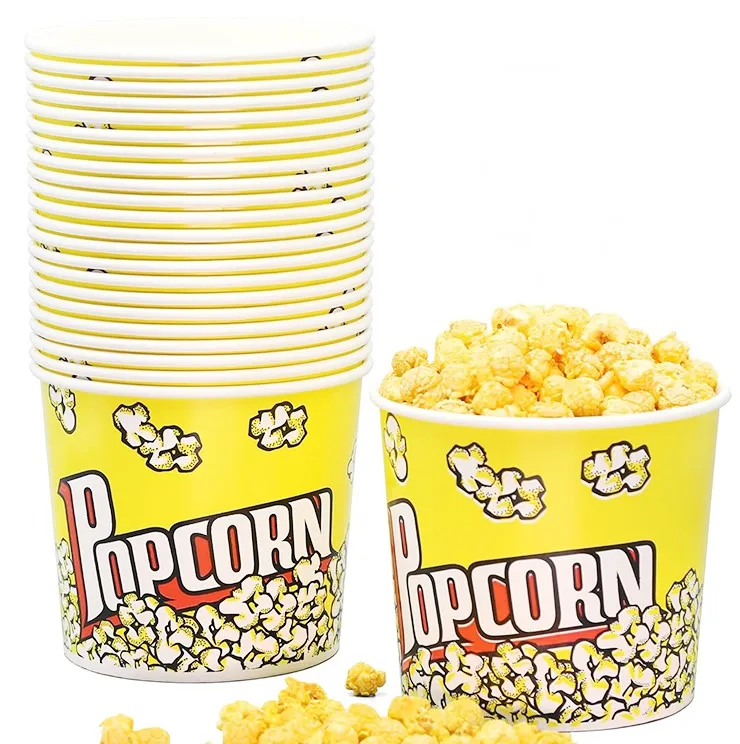 Fast shipping customizable paper food container 46 oz general printing popcorn packaging cup popcorn bucket