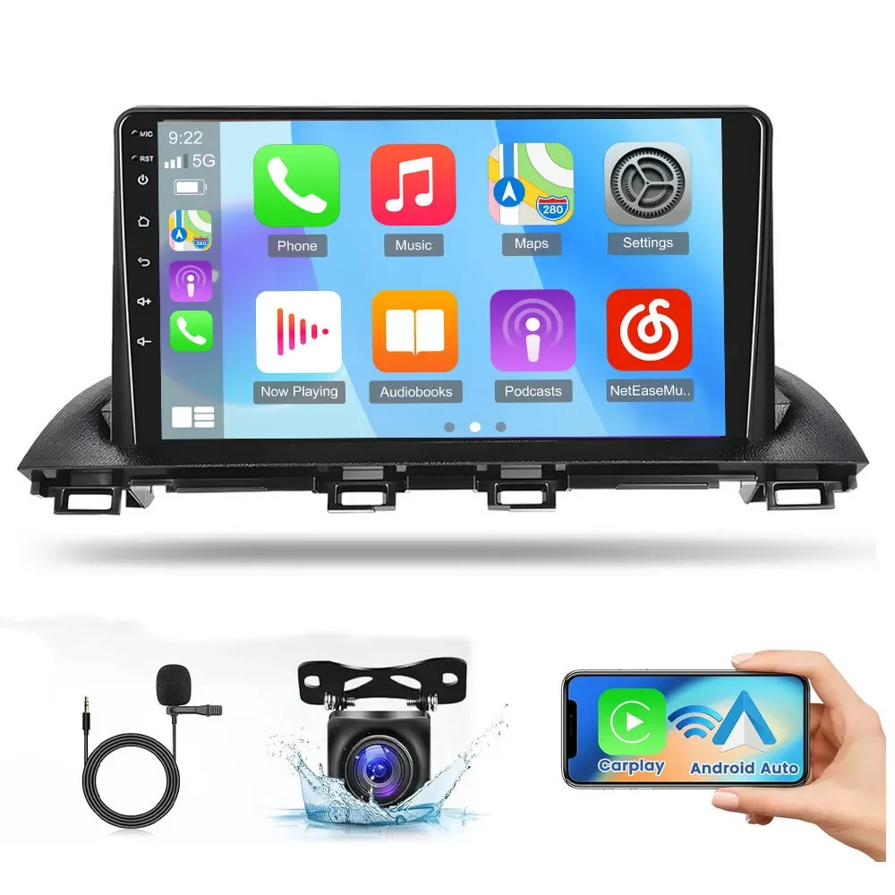 Apple Carplay для Mazda CX-4 2015-2019 Android 13 магнитола Стерео GPS навигация Auto IPS сенсорный экран