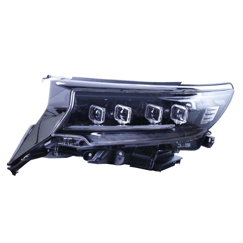 LINK-TO Suitable For 2018-2019 Toyota Prado Headlight Assembly Modification LED Lens Daytime Running Light Turn Signal Bugatti