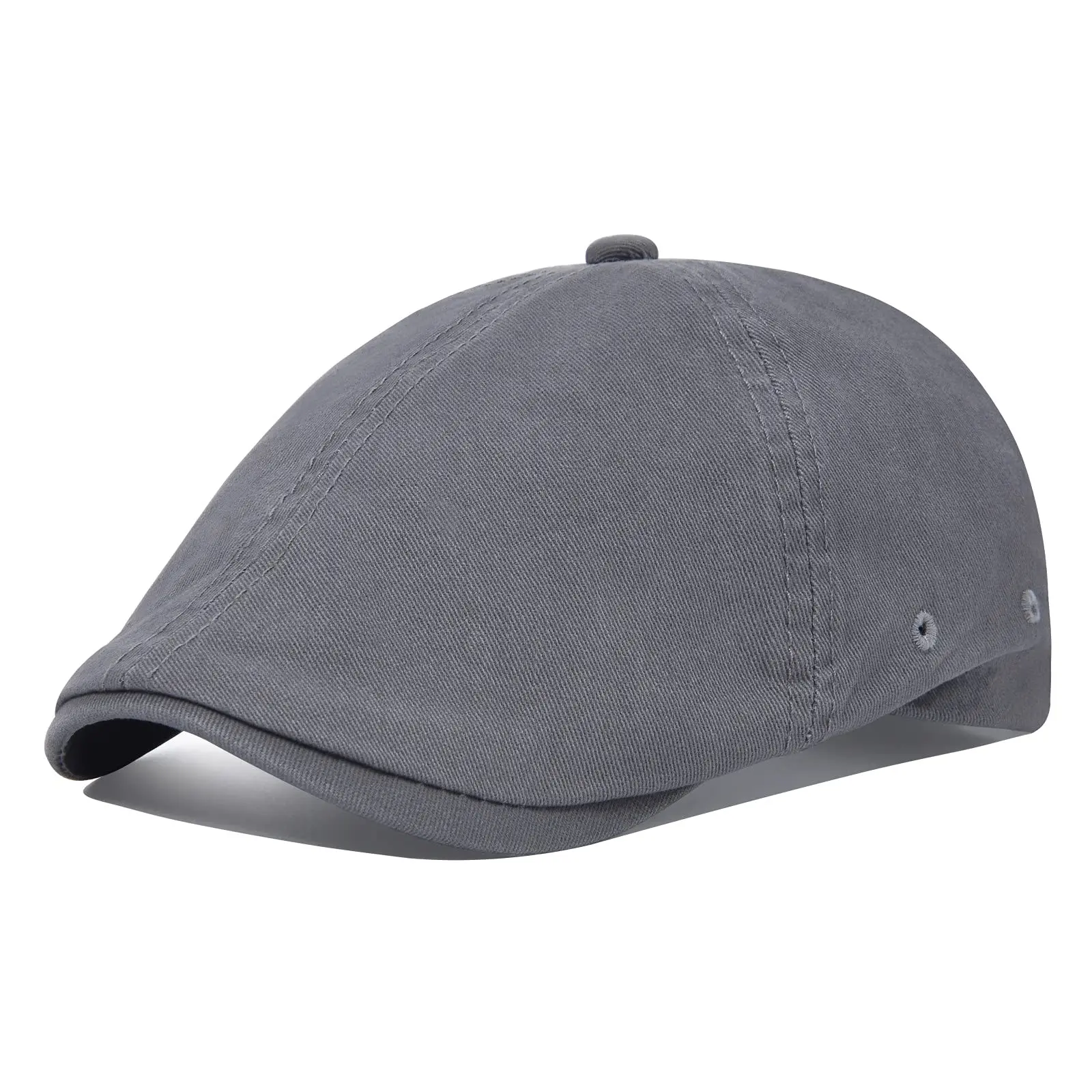 New Fashion Item Summer Customized 100%Cotton Soft Comfortable Washed Solid Sun Protection Breathable Flat Caps & Hats for Men