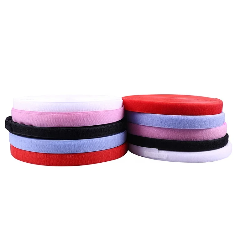 10 inch magic tape Polyester and nylon velcroes belt black white 2/2.5cm high stickness hook-loop Fastening Tape